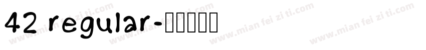 42 regular字体转换